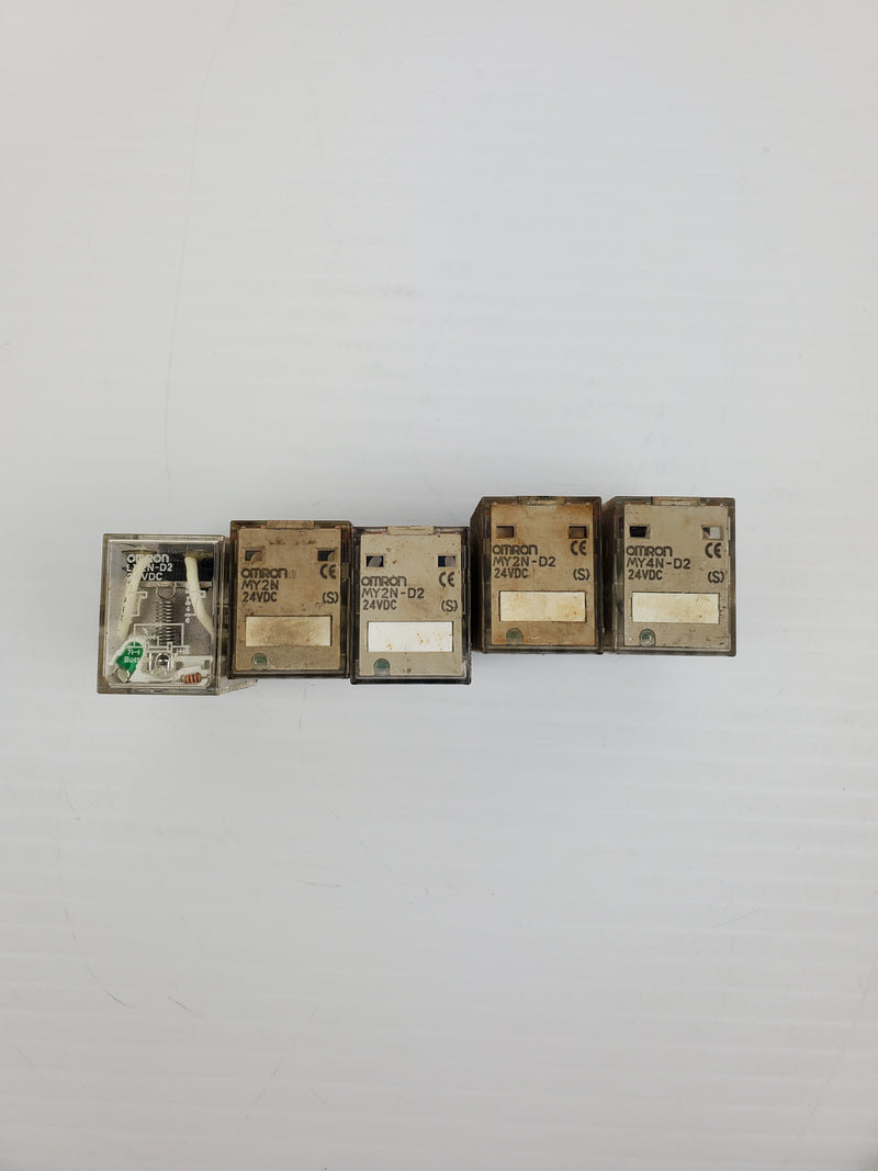 Omron LY2N-D2 MY2N MY2N-D2 Relays (Lot of 5)