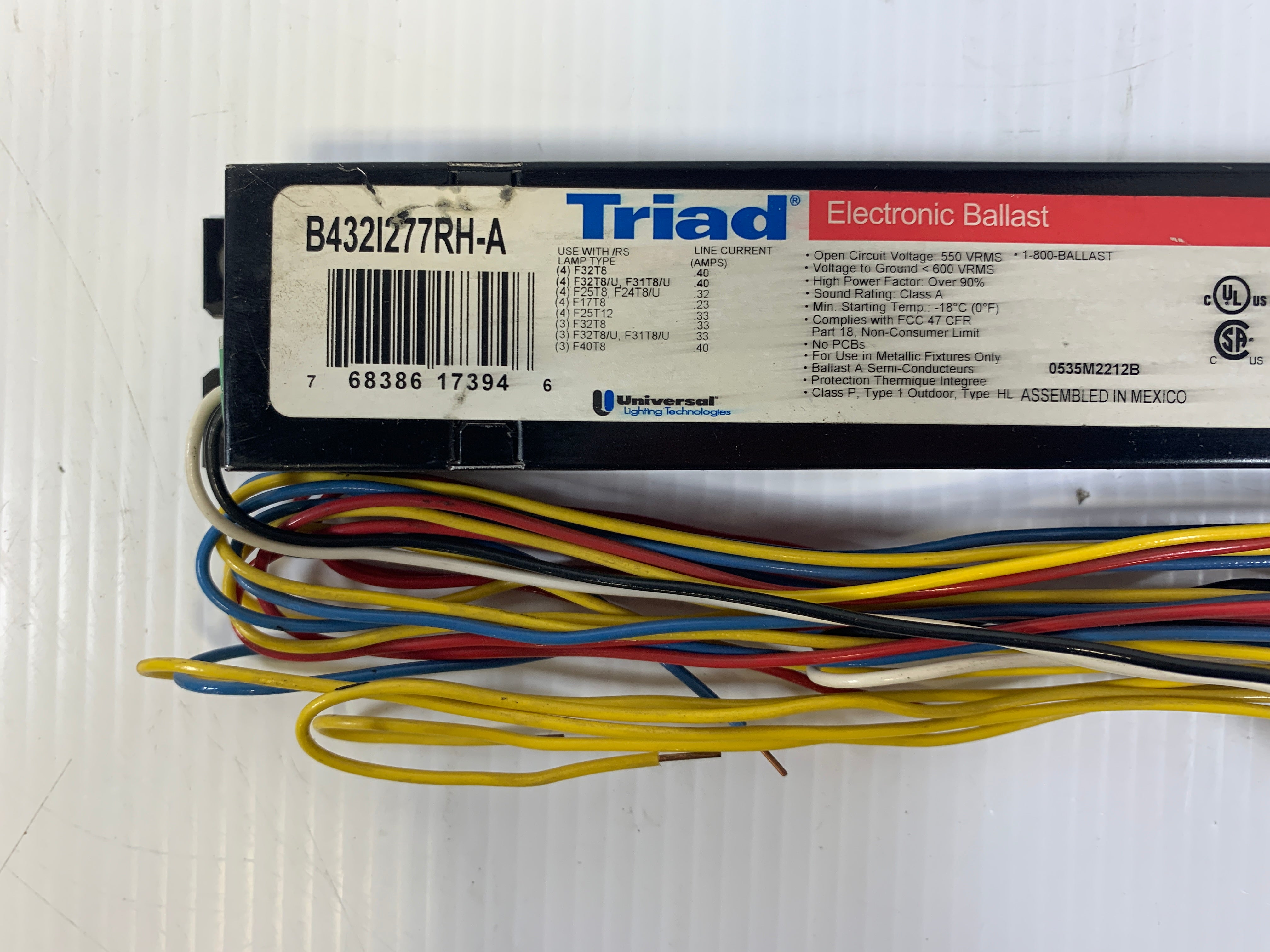 Triad B432I277RH-A Electronic Ballast 277 Volts