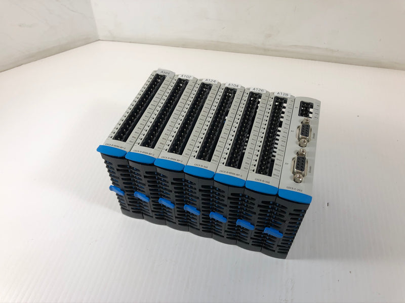 7 Festo PLC Input Modules - (4) CECX-D-8E8A-NP-2, (2) CECX-D-16E and CECX-C-2G2