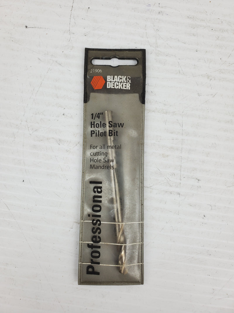 Black and Decker 1/4" Hole Saw Pilot Bit - Professional 21906