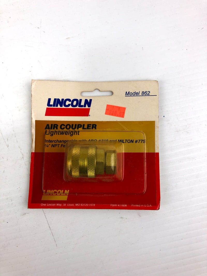 Lincoln 862 1/4" Air Coupler (Milton