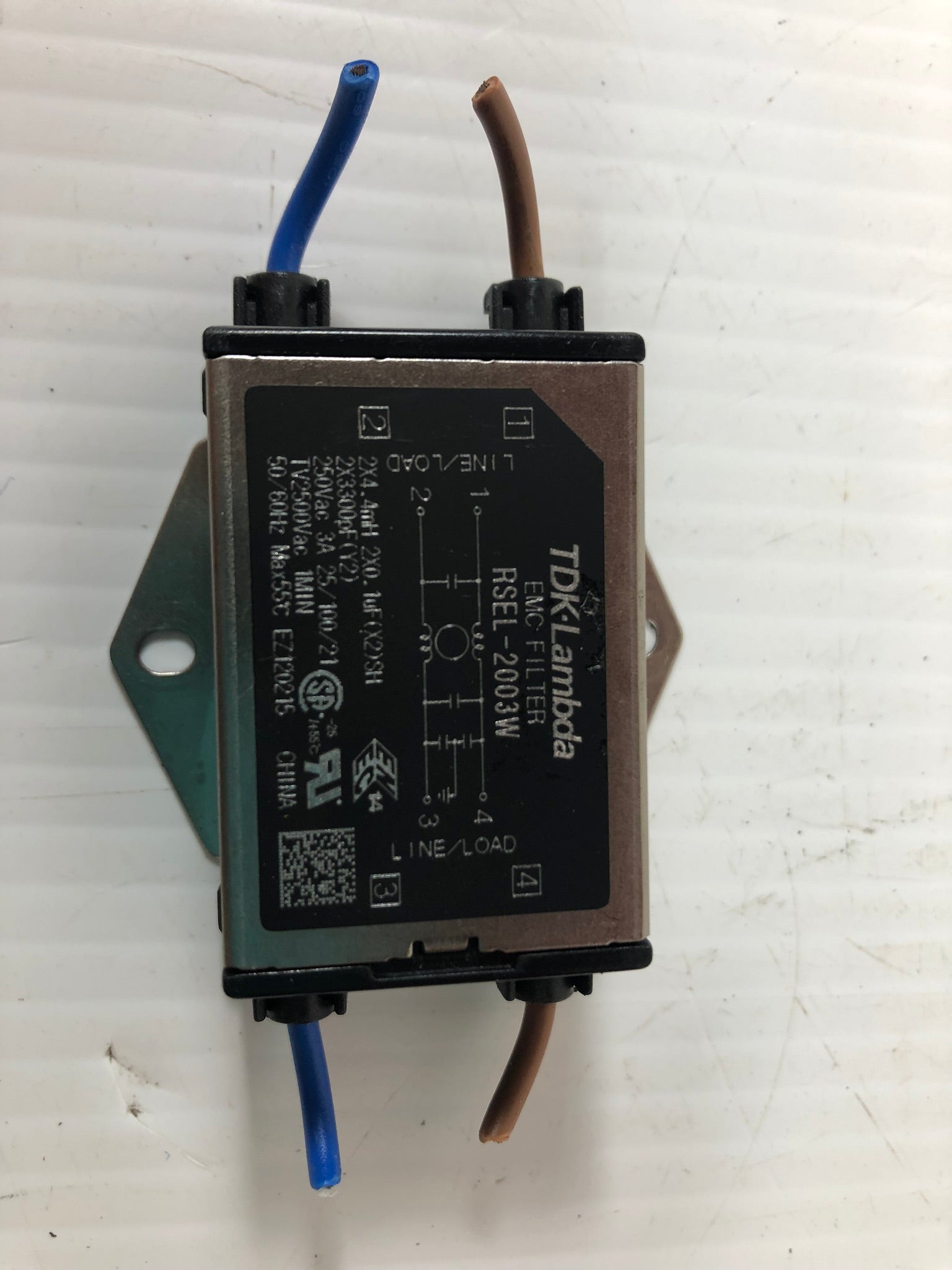 TDK Lambda EMC Filter RSEL-2003W 250VAC 3A 50/60 Hz