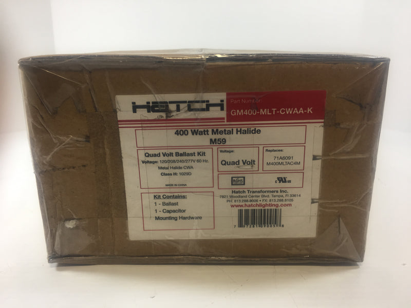 Hatch Ballast Metal Halide 400 Watt GM400-MLT-CWAA-K