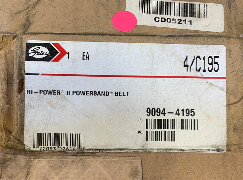 Gates Hi-Power II Powerband Belt C195