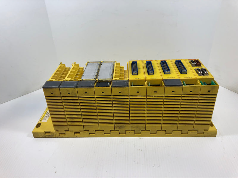 Fanuc A03B-0807-C001 PLC I/O Unit Base with 10 Modules A03B-0807-C011