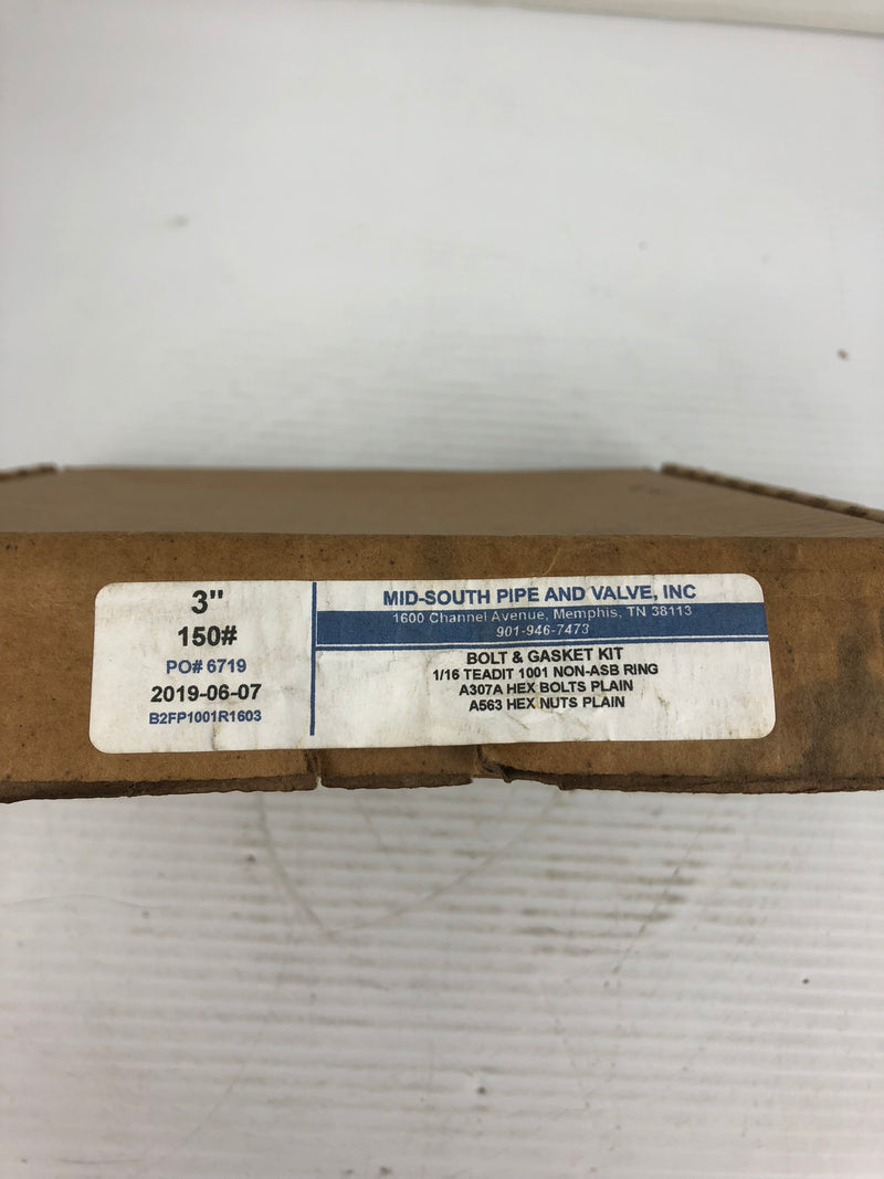 Mid-South Pipe and Valve B2FP1001R1603 Flange Kit 3" 150#
