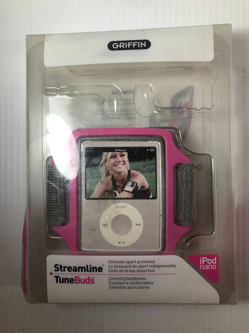 Griffin Streamline TuneBuds iPod Nano Pink Sports Band