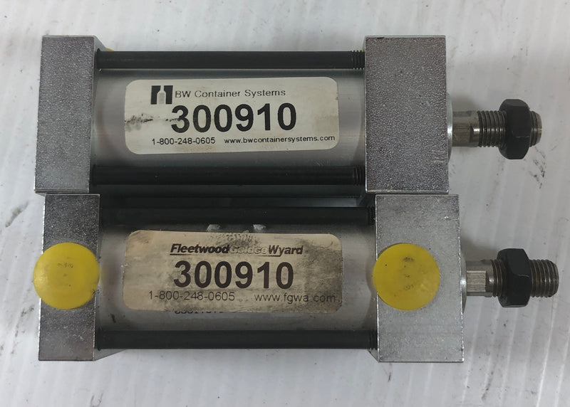 Small Pneumatic Cylinder Lot of 2 Fleetwood 300910