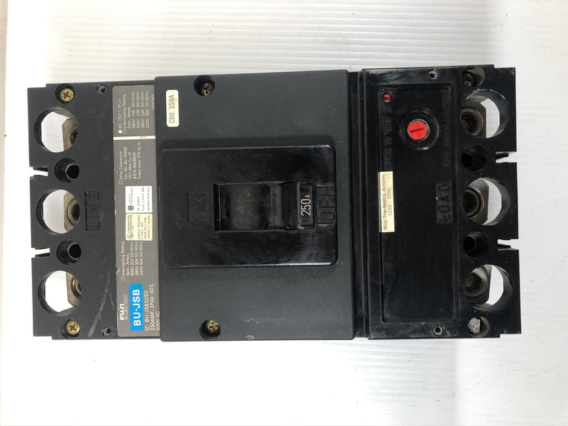 Fuji Electric Circuit Breaker BU-JSB BU-JSB3250 250A 3P 600VAC