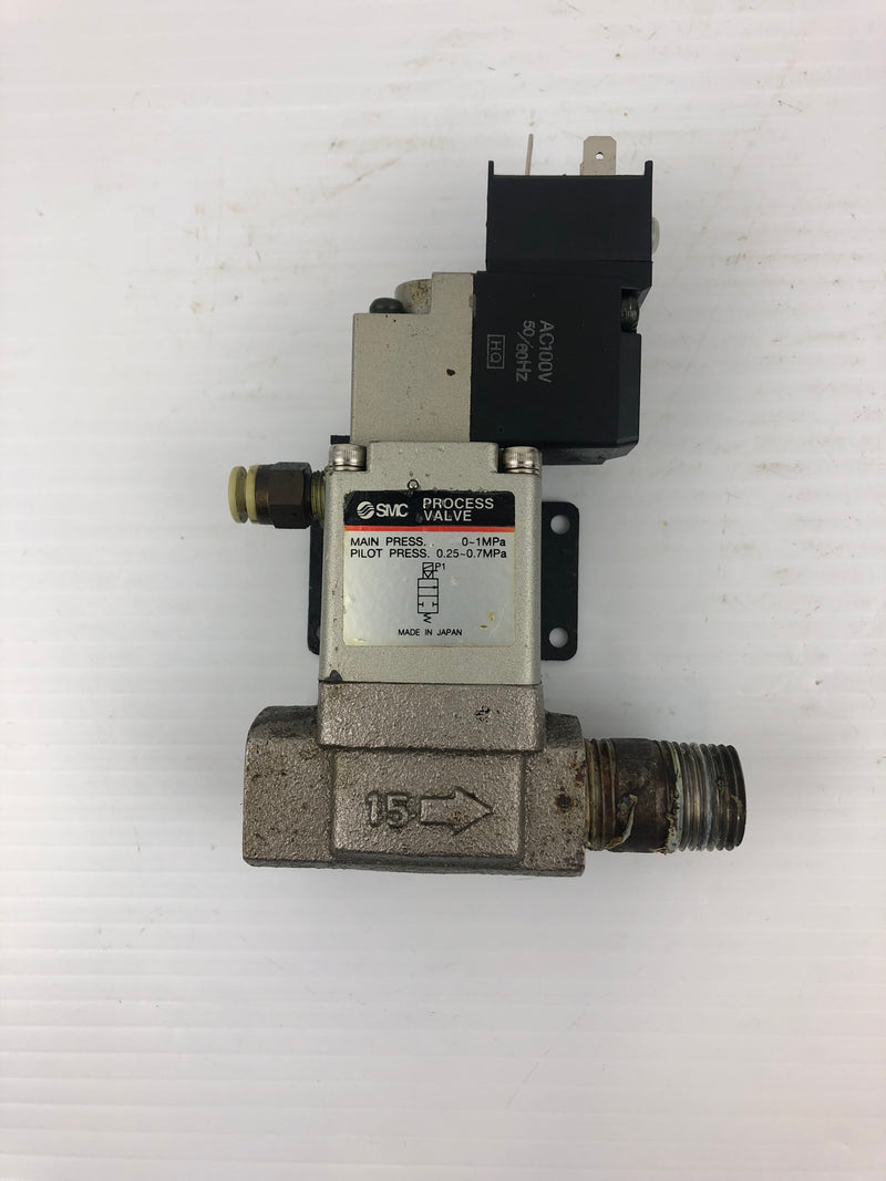 SMC Solenoid Valve VO307-1DZ with Process Valve 100VAC 50/60 Hz