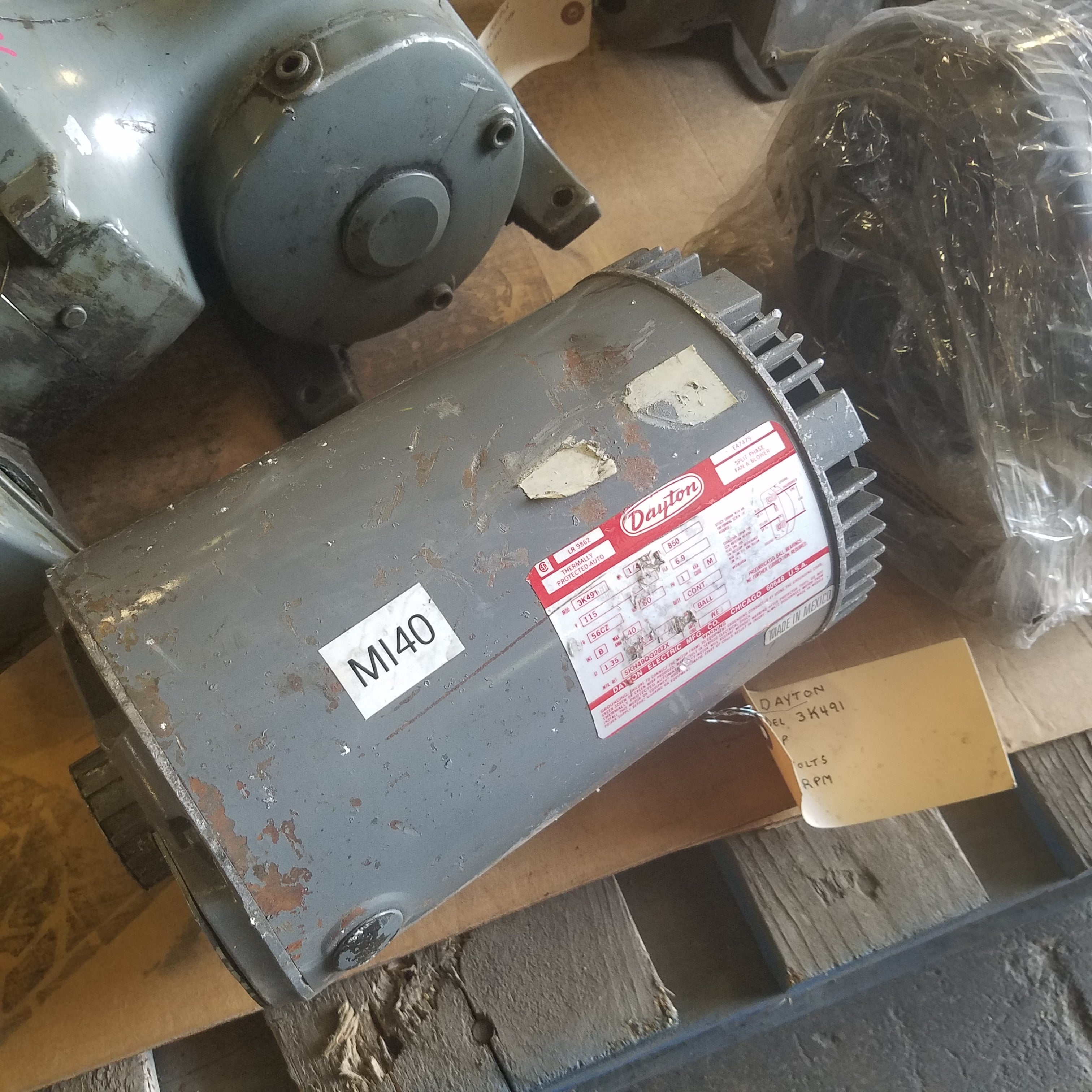 Dayton 3K491 1/4HP Electric Motor Split Phase