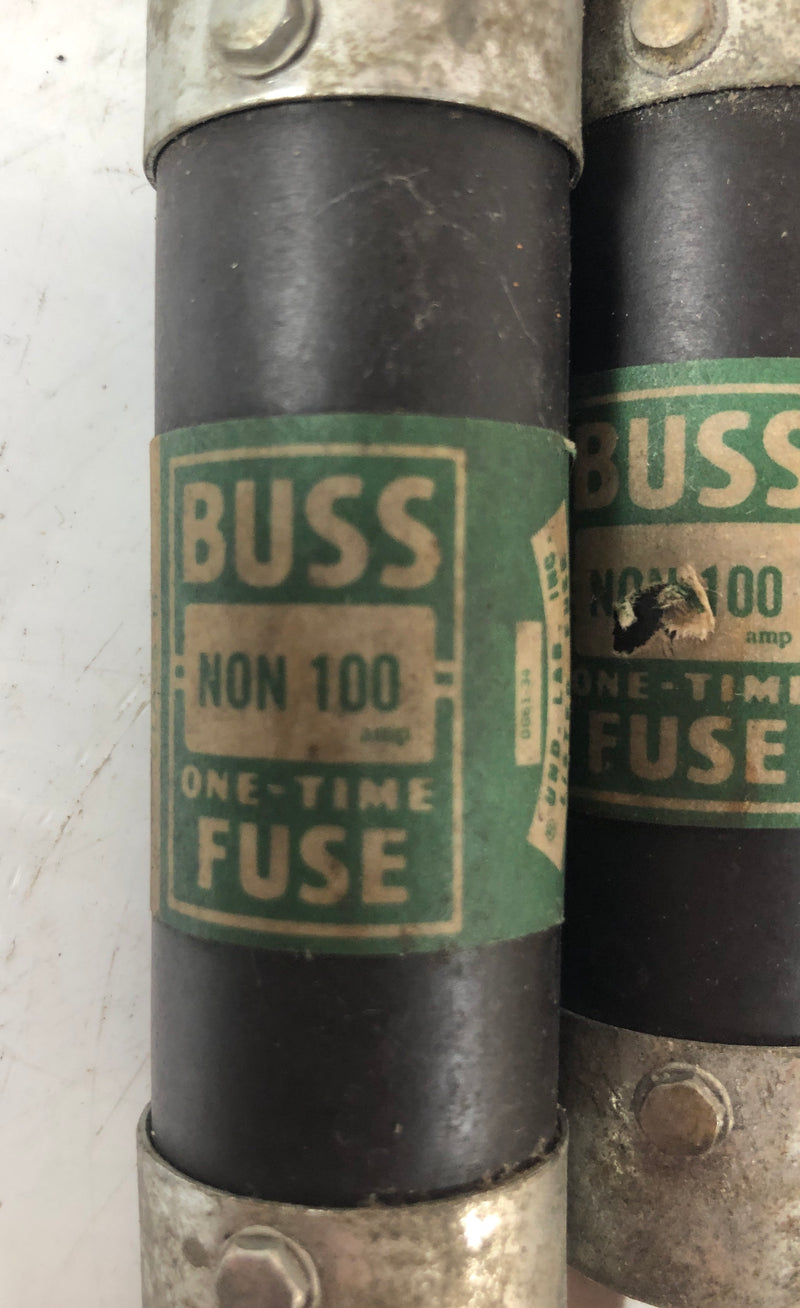 Buss One-Time Non 100 Fuse (Lot of 4)