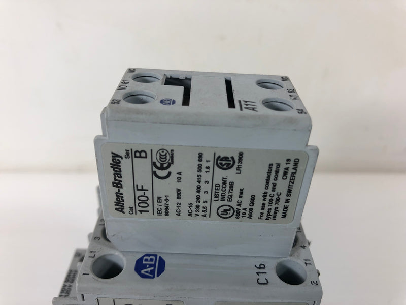 Allen-Bradley 100-C16*10 Ser B Contactor 110/120V with 100-F and 100-FSV136