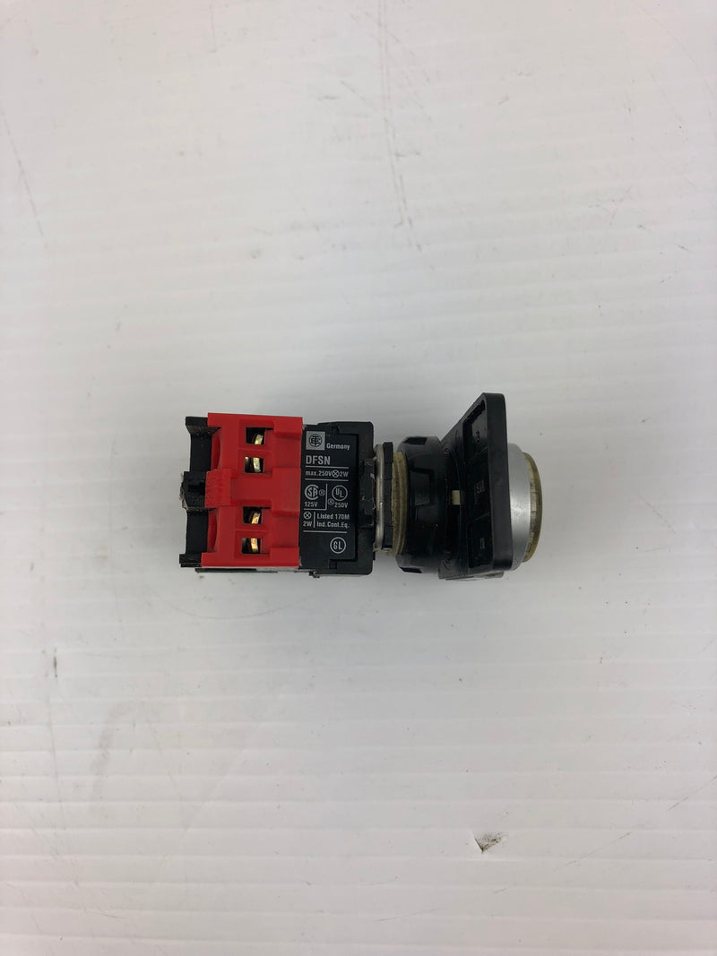 Square D DB11 Contact Block "Service" Push Button