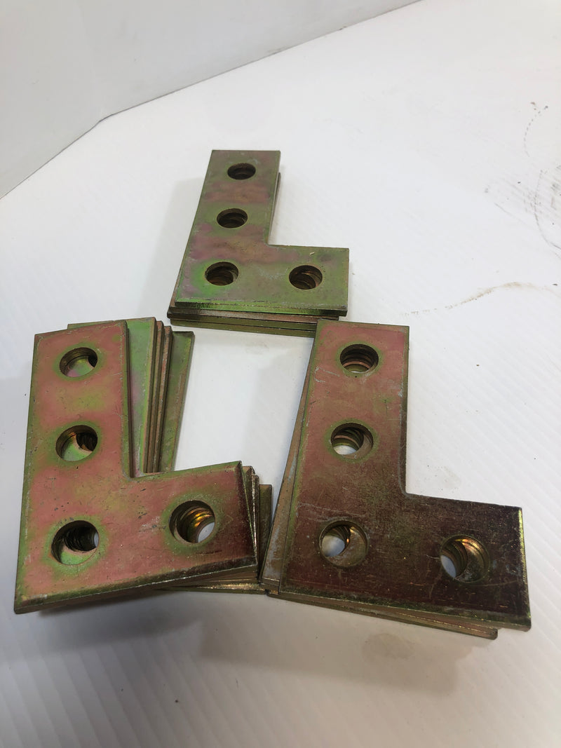 Flat Corner Plate Bracket 4-Hole 4-1/2" x 3" x 1-1/2" x 1/8" Lot of 14