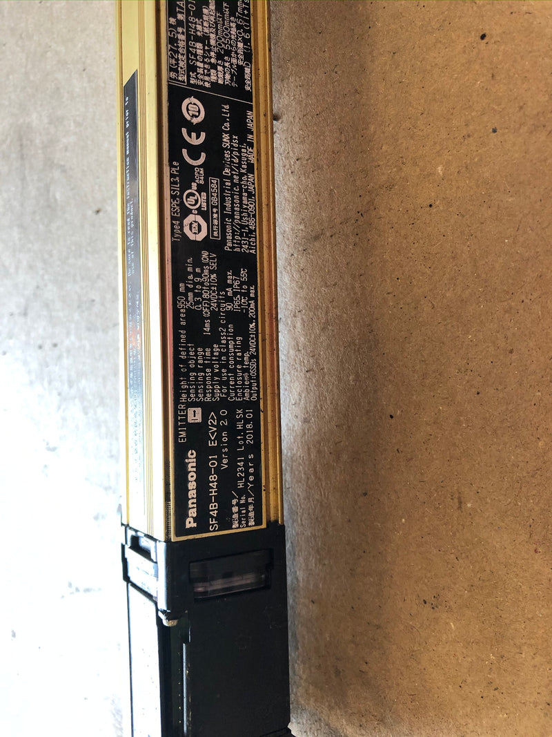 Panasonic SF4B-H48-01 E (V2) Safety Light Curtain Emitter SFB-CB05(E)-A-P 2018