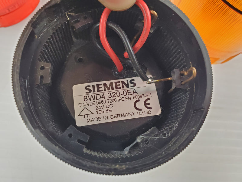 Siemens Red, Orange Lights With Black Siren Stacked