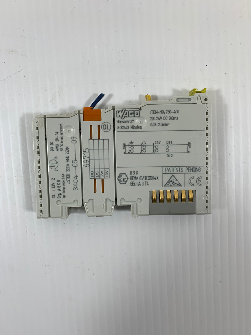 Wago Input Module 750-400 24 VDC 3.0 MS