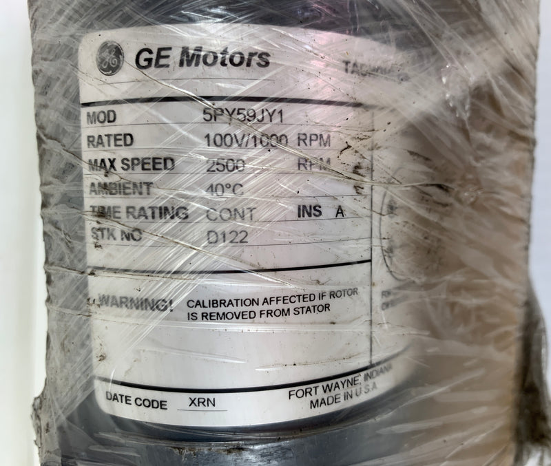 GE Motors Tachometer Generator 5PY59JY1 2500 RPM