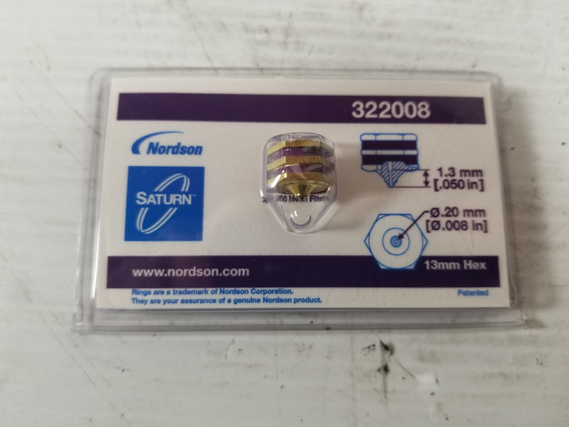 Nordson 322008 Saturn Nozzle 13mm Hex 0.2mm Opening