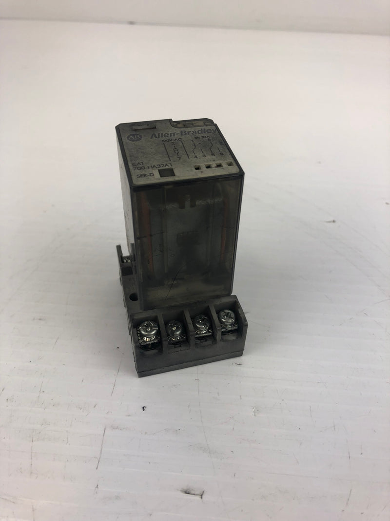 Allen-Bradley 700-HA32A1 Series D Relay 120VAC and 700-HN126 Series A 10A 300V