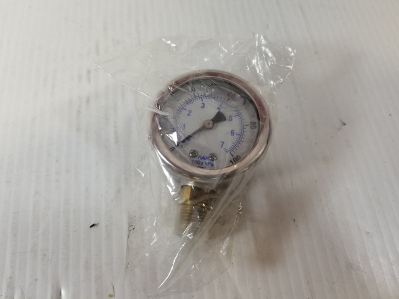 Weksler HT-I15 0-100PSI Pressure Gauge