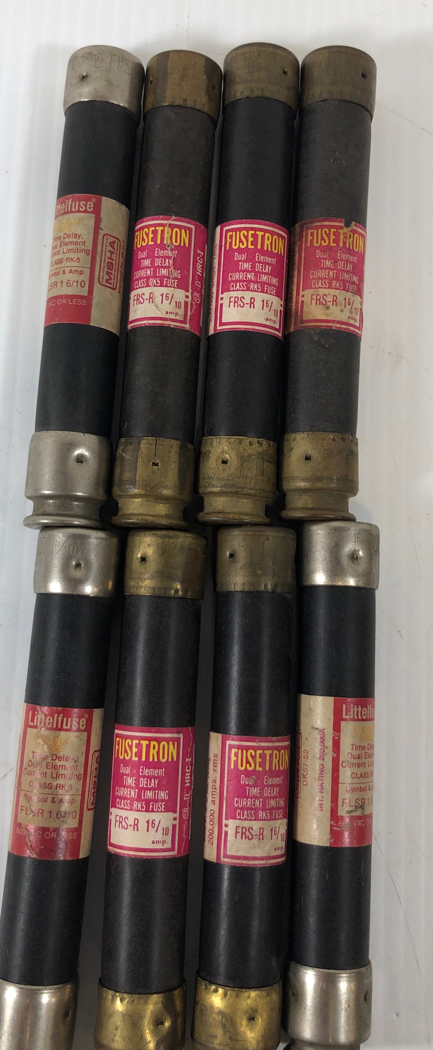 Fusetron FRS-R-1 6/10 Time Delay Fuse - Lot of 8