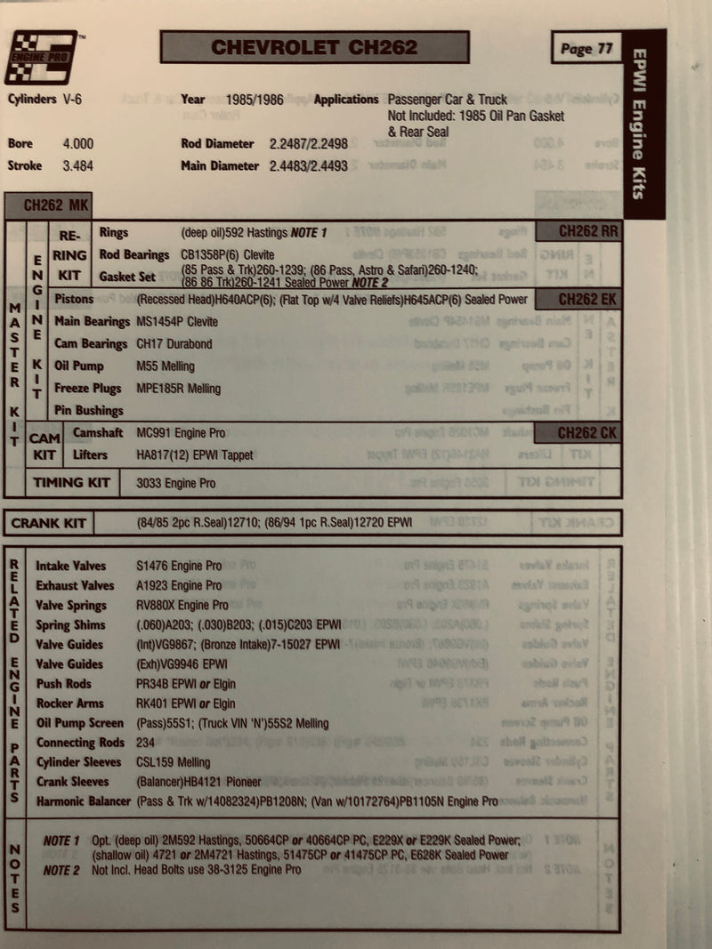 Engine and Performance Warehouse 2014 - 2015 Engine Kit Catalog