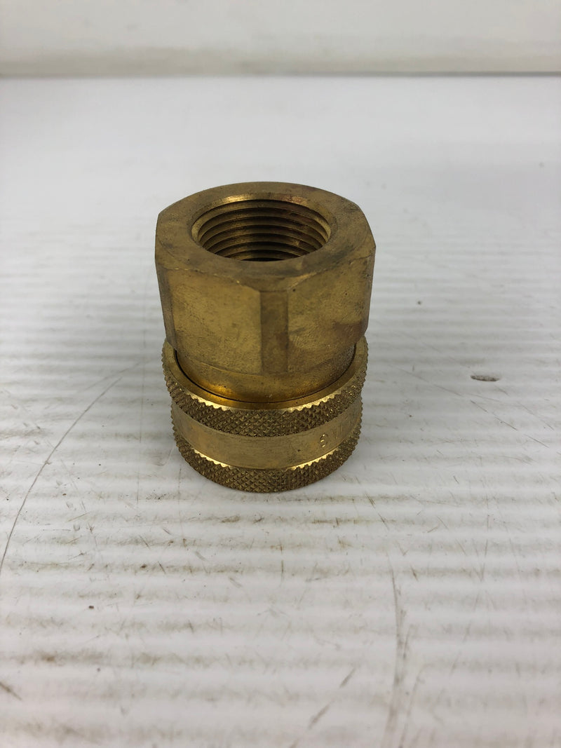 Dixon 6VF6-B-E 3/4" H-Coupler NPTF Brass Fitting