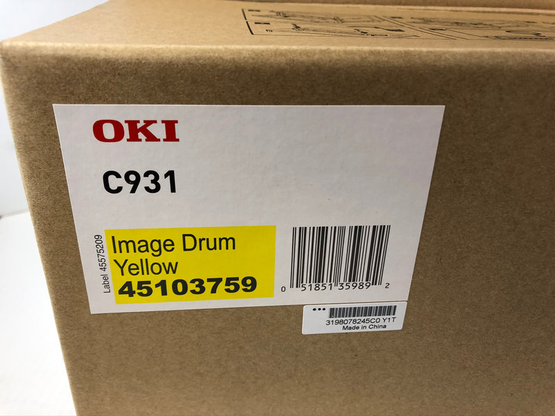 OKI C931 Image Drum Yellow 45103759 For Recycling / Refill