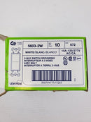 Leviton 5603-2W White 3-Way Switch Grounding 15A-120/277V AC/CA (Box of 6)