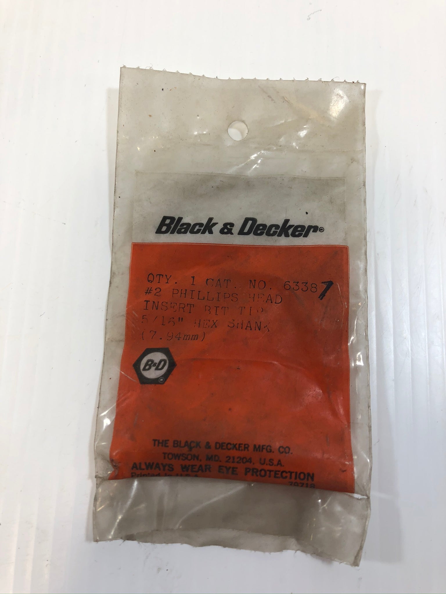Black and Decker 6338 #2 Phillips Head Insert Bit Tip 5/16" Hex Shank 63387