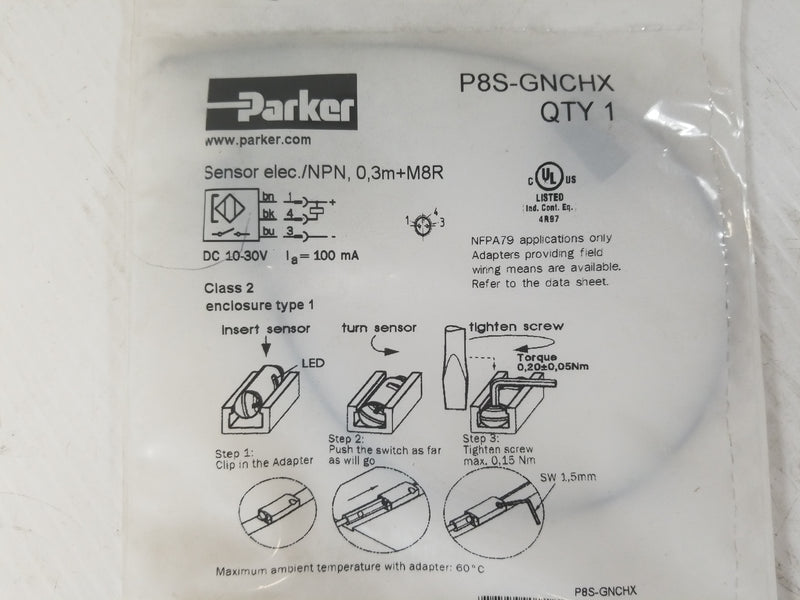 Parker P8S-GNCHX Position Sensor Reed Switch