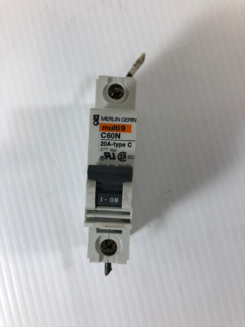 Merlin Gerin multi9 C60N Circuit Breaker 20A Type C 277VAC