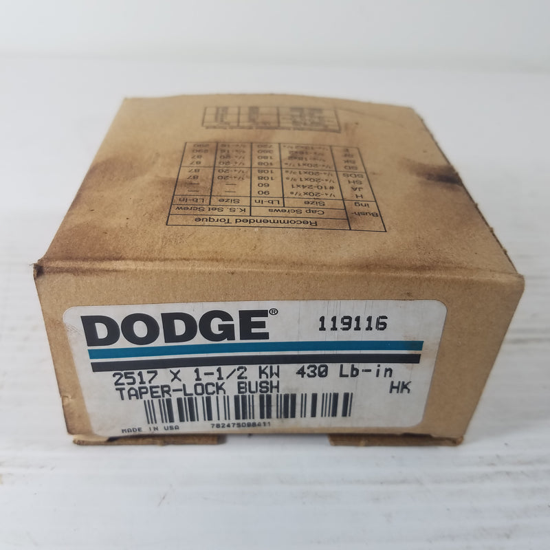 Dodge 119116 2517 x 1-1/2 KW Taper-Lock Bushing