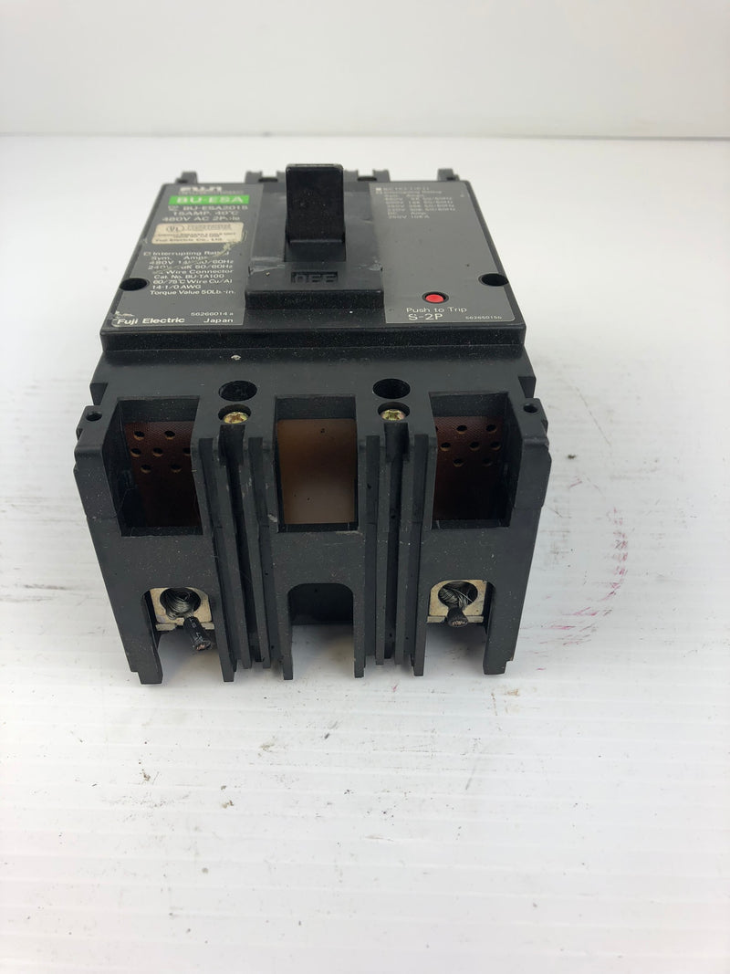 Fuji Electric BU-ESA2015 2 Pole Circuit Breaker 15 AMP 480VAC