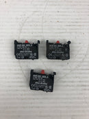 Allen Bradley 800F-X01 Contact Block Series A - Lot of 3