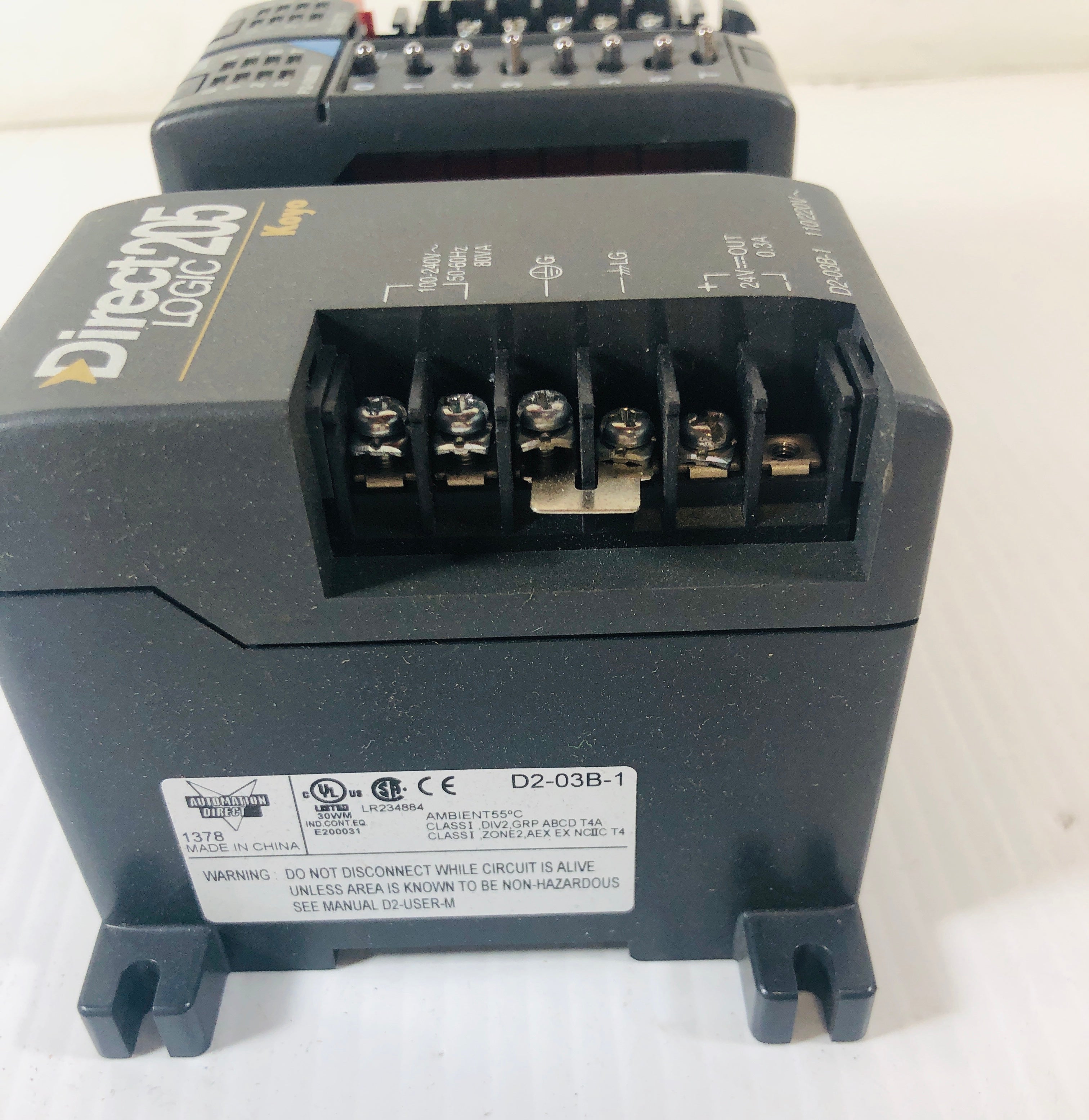 Koyo Direct Logic 205 Module Assembly D2-03B-1, F2-08SIM, D2-08TR