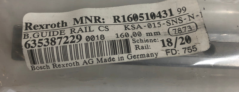 Rexroth B Guide Rail R160510431