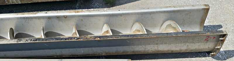 Stainless Steel Screw Conveyor Auger Tray with Cover 10 Foot Food Grade Used
