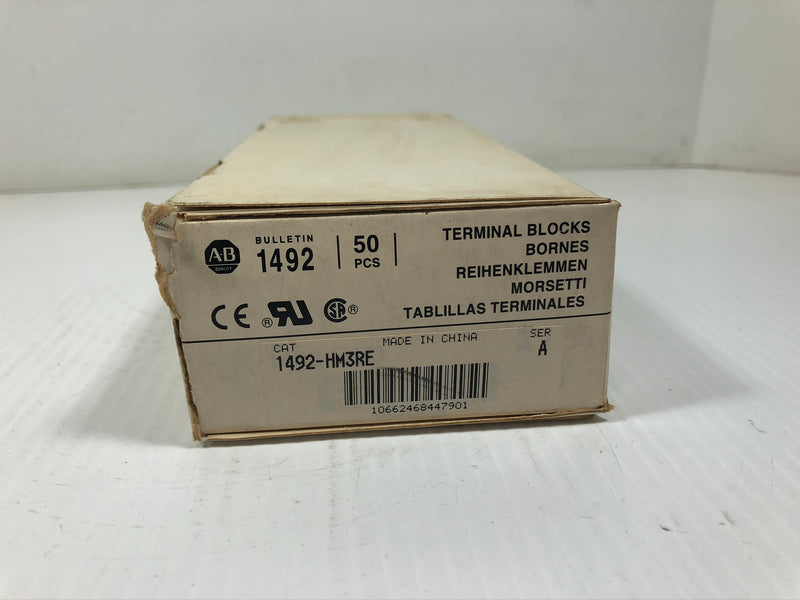 Allen-Bradley 1492-HM3RE Terminal Block Series A Box of 50