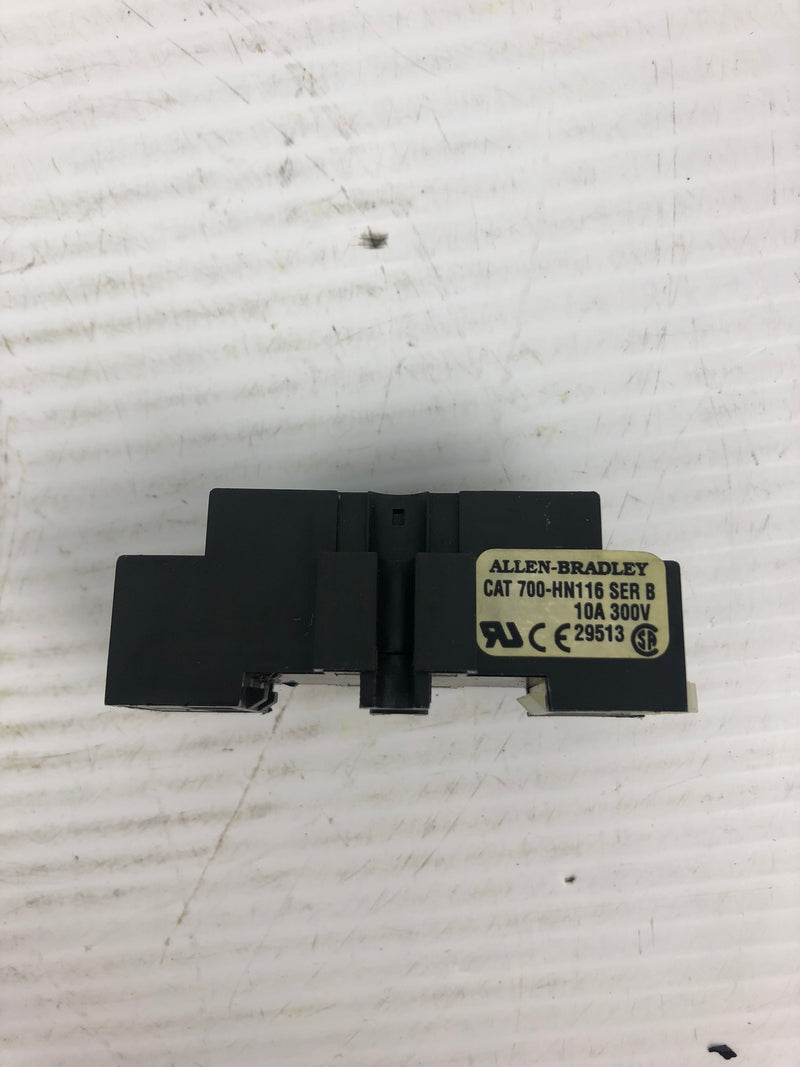 Allen Bradley 700-HN116 Relay Base Series B 10A 300V