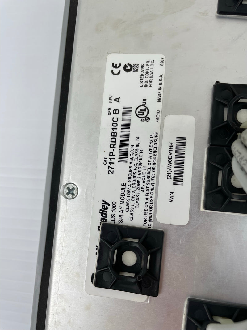 Allen-Bradley 2711P-RP2A Ser E PanelView Plus 1000 Logic Module 2711P-RDB10C