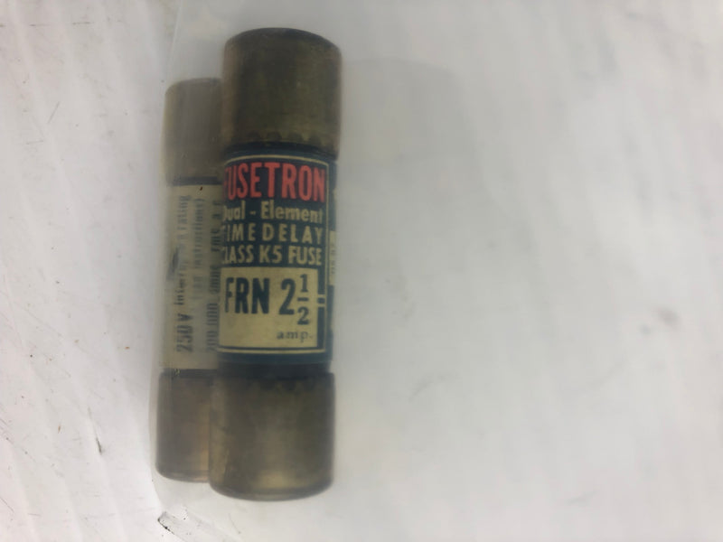 Fusetron FRN 2-1/2 Dual Element Time Delay Fuse - Lot of 2