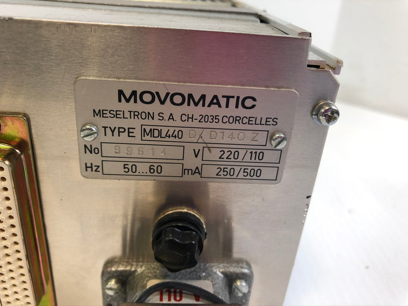 Movomatic ES210 MDL440D Axial Positioner Digital Output D140Z 220/110V 250/500mA