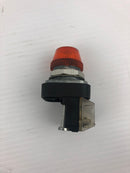 Allen-Bradley 800T-Q24A Ser T Orange Pilot Light/ Indicator Light 24VAC/DC