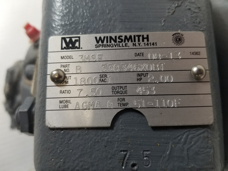 Winsmith 3MSF Gear Reducer 7.5:1