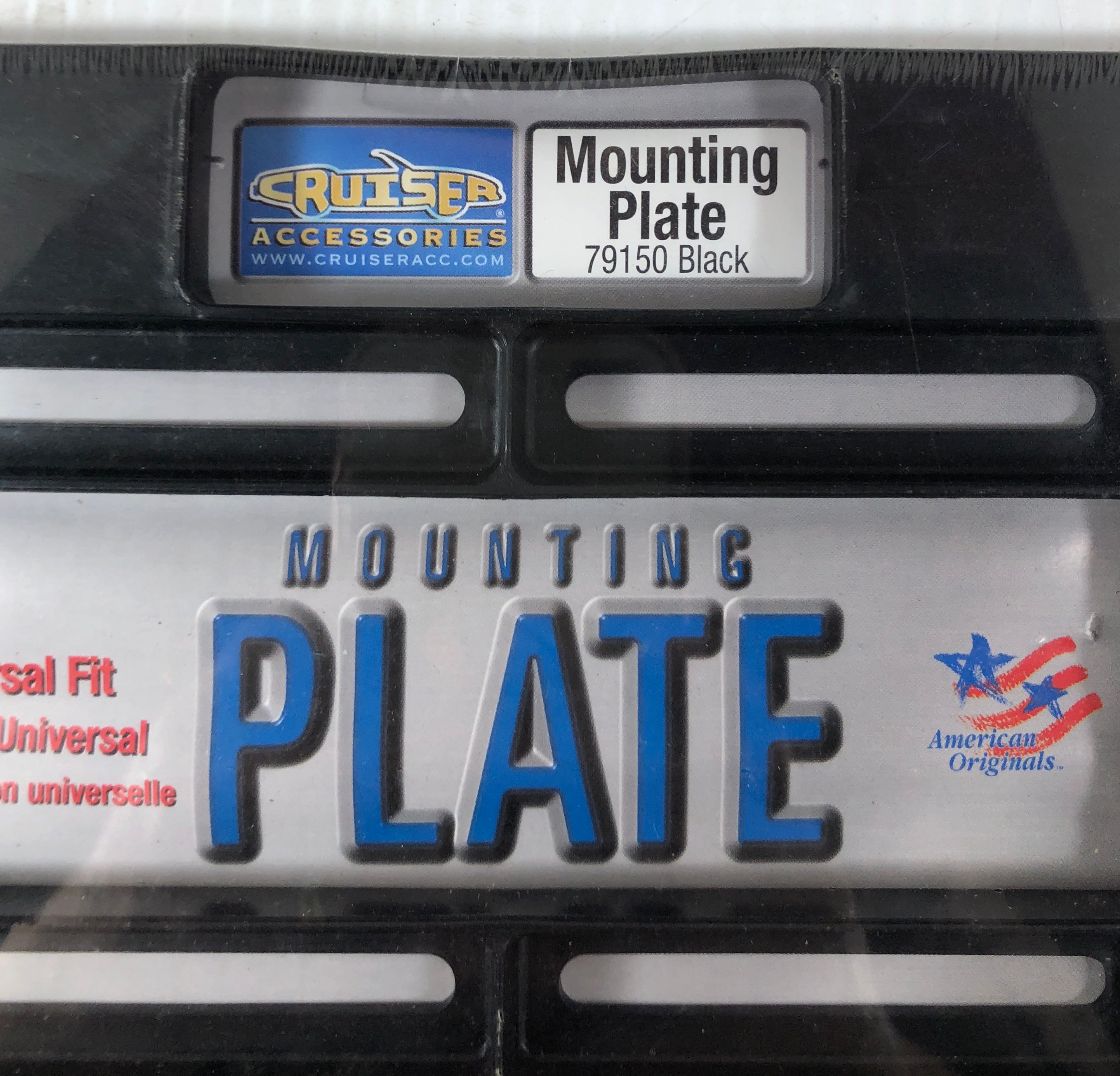 Cruiser License Plate Frame Mounting Bracket 79150 Black