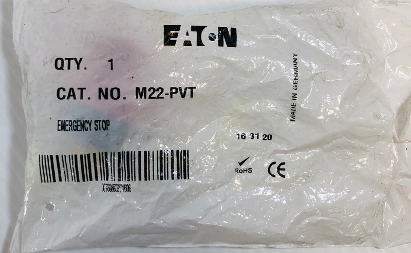 Eaton Emergency Stop Push Button M22-PVT