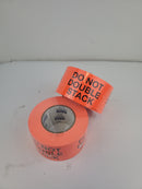 Uline S-601 Neon Orange DO NOT DOUBLE STACK 500 Labels - Lot of 2 Rolls